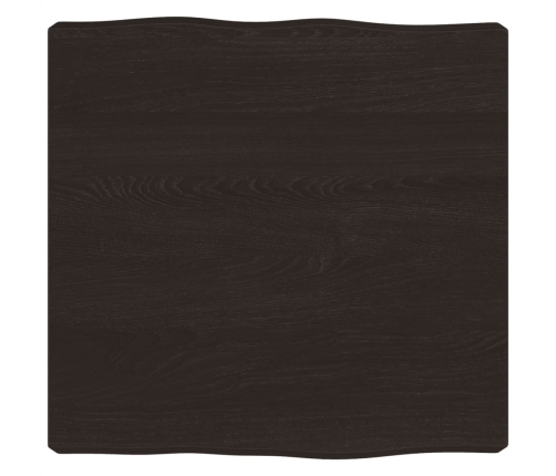 Tablero mesa madera tratada borde vivo marrón 40x40x(2-6) cm