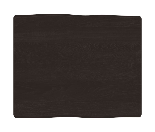 Tablero mesa madera tratada borde vivo marrón 60x50x(2-4) cm