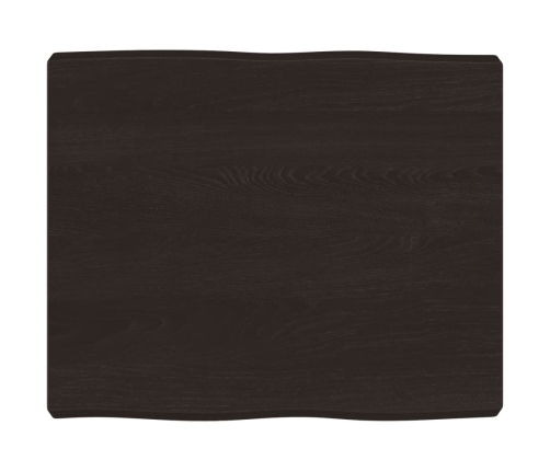 Tablero mesa madera tratada borde vivo marrón 60x50x(2-6) cm