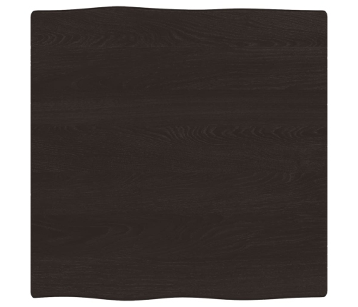 Tablero mesa madera tratada roble borde vivo marrón 60x60x2 cm