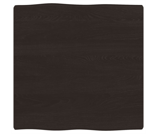 Tablero mesa madera tratada borde vivo marrón 60x60x(2-4) cm