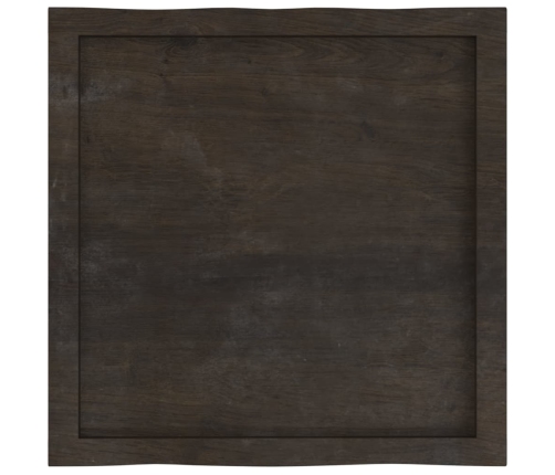 Tablero mesa madera tratada borde vivo marrón 60x60x(2-4) cm