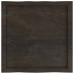 Tablero mesa madera tratada borde vivo marrón 60x60x(2-4) cm