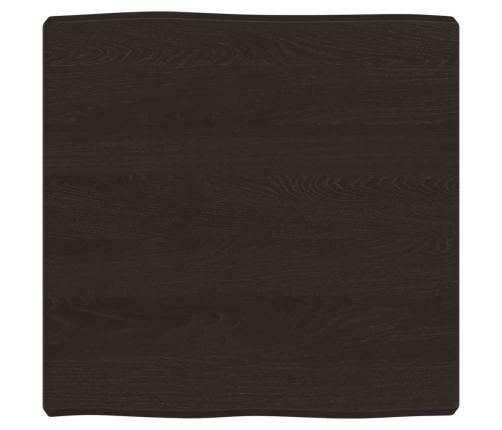 Tablero mesa madera tratada borde vivo marrón 60x60x(2-6) cm