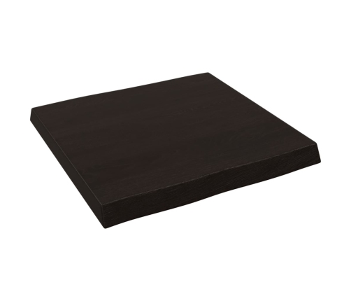 Tablero mesa madera tratada borde vivo marrón 60x60x(2-6) cm