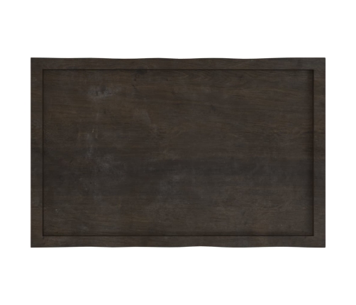 Tablero mesa madera tratada borde vivo marrón 100x60x(2-4) cm