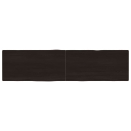 Tablero mesa madera tratada borde vivo marrón 160x40x(2-4) cm