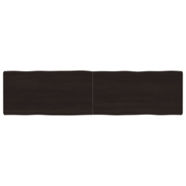 Tablero mesa madera tratada borde vivo marrón 160x40x(2-6) cm
