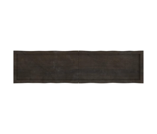 Tablero mesa madera tratada borde vivo marrón 160x40x(2-6) cm