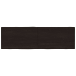 Tablero mesa madera tratada borde vivo marrón 160x50x(2-4) cm