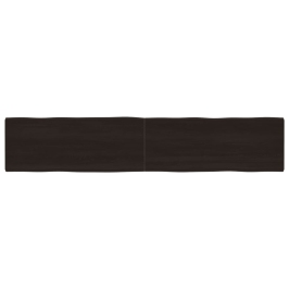 Tablero mesa madera tratada borde vivo marrón 200x40x(2-4) cm