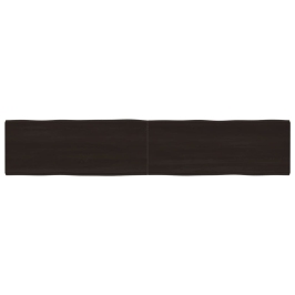 Tablero mesa madera tratada borde vivo marrón 200x40x(2-6) cm