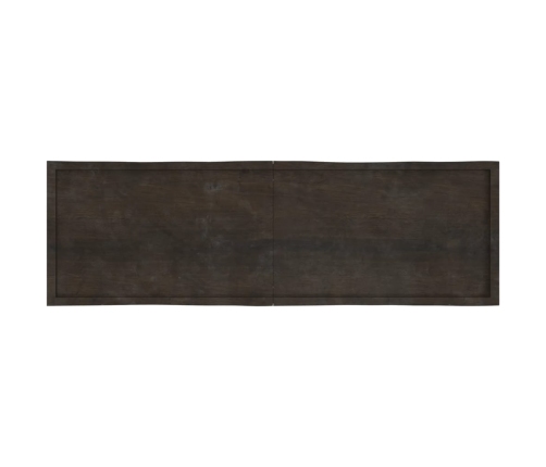 Tablero mesa madera tratada borde vivo marrón 200x60x(2-4) cm