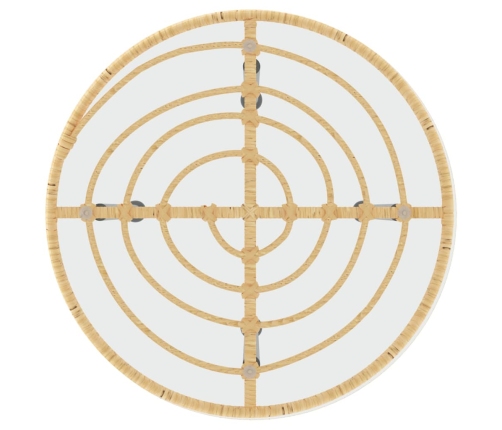 Juego de comedor de jardín 3 piezas ratán sintético