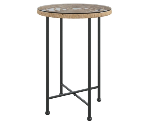 Juego de comedor de jardín 5 piezas ratán sintético