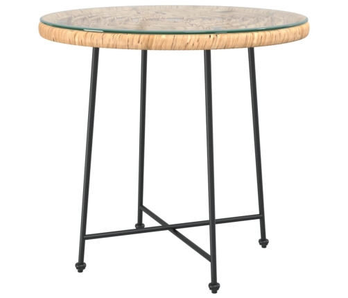 Juego de comedor de jardín 5 piezas ratán sintético
