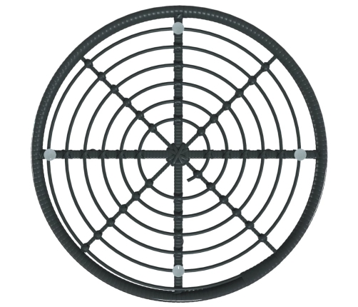 Juego de comedor de jardín 5 piezas ratán sintético negro