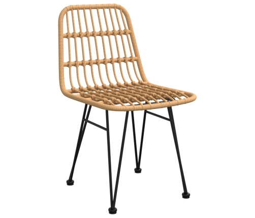 Juego de comedor de jardín 5 piezas ratán sintético