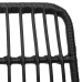Juego de comedor de jardín 5 piezas ratán sintético negro