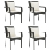 Set de muebles jardín 5 pzas con cojines ratán sintético negro