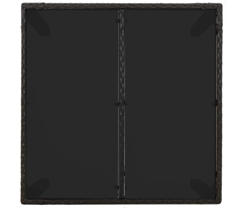 Set de muebles jardín 5 pzas con cojines ratán sintético negro