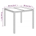Set comedor de jardín 5 piezas con cojines ratán sintético gris