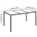 Set comedor de jardín 5 piezas con cojines ratán sintético gris