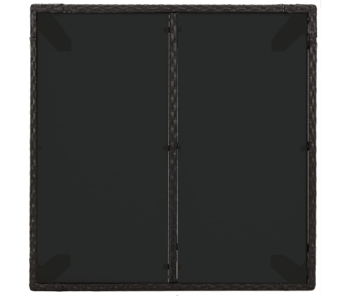 Set de muebles jardín 5 pzas con cojines ratán sintético negro