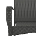 Set de muebles jardín 5 pzas con cojines ratán sintético negro