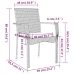 Set comedor de jardín 3 piezas con cojines ratán sintético gris