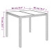 Set comedor de jardín 3 piezas con cojines ratán sintético gris