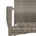 Set comedor de jardín 5 piezas con cojines ratán sintético gris