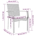 Set comedor de jardín 5 piezas con cojines ratán sintético gris