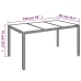 Set comedor de jardín 5 piezas con cojines ratán sintético gris