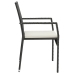 Set de muebles jardín 5 pzas con cojines ratán sintético negro