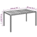 Set comedor de jardín 5 piezas con cojines ratán sintético gris