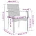 Set comedor de jardín 5 piezas con cojines ratán sintético gris