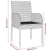 Set de comedor de jardín 7 pzas y cojines ratán sintético negro