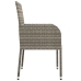 Set comedor jardín 7 pzas y cojines ratán sintético gris