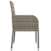 Set comedor jardín 7 pzas y cojines ratán sintético gris