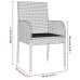 Set de comedor de jardín 7 pzas y cojines ratán sintético negro