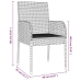 Set de comedor de jardín 9 pzas y cojines ratán sintético negro