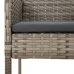 Set comedor jardín 7 pzas y cojines ratán sintético gris