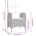 Set comedor jardín 9 pzas y cojines ratán sintético gris