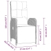 Set comedor de jardín 3 piezas con cojines ratán sintético gris