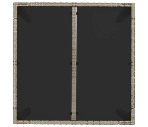 Set comedor de jardín 5 piezas con cojines ratán sintético gris