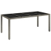 Set comedor jardín 9 pzas y cojines ratán sintético gris