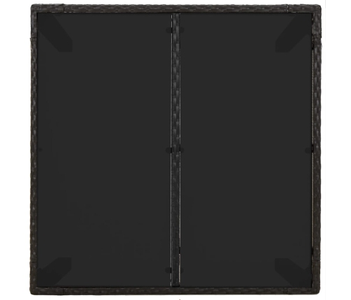 Set de muebles jardín 5 pzas con cojines ratán sintético negro