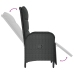 Set de muebles jardín 5 pzas con cojines ratán sintético negro
