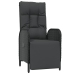 Set de muebles jardín 5 pzas con cojines ratán sintético negro